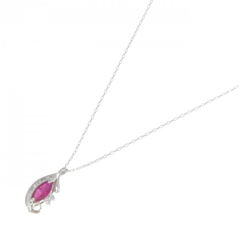 K18WG Dây chuyền Ruby 0.89CT - Hàng hiệu Chính hãng 863581