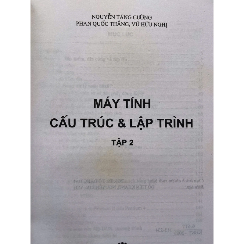 MÁY TÍNH CẤU TRÚC VÀ LẬP TRÌNH (Tập 2) 528672