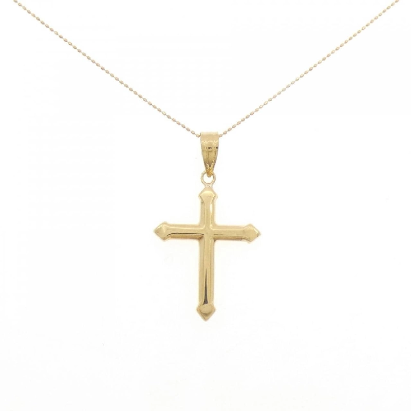 K18YG Dây chuyền hình chữ thập - Hàng hiệu Authentic 858387