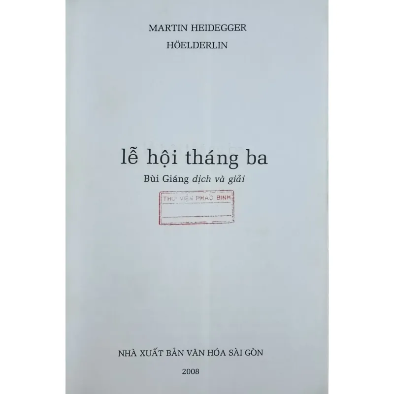 Lễ hội tháng ba (Heidegger) 777801