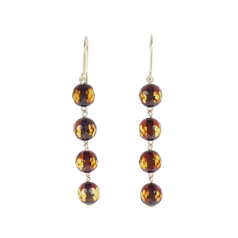 K18YG Bông tai hổ phách - Hàng hiệu Authentic 868609