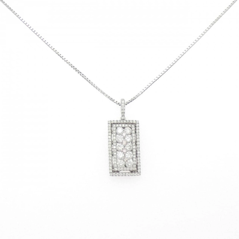 K18WG Dây chuyền kim cương hồng 0.07CT - Hàng hiệu Authentic 859721