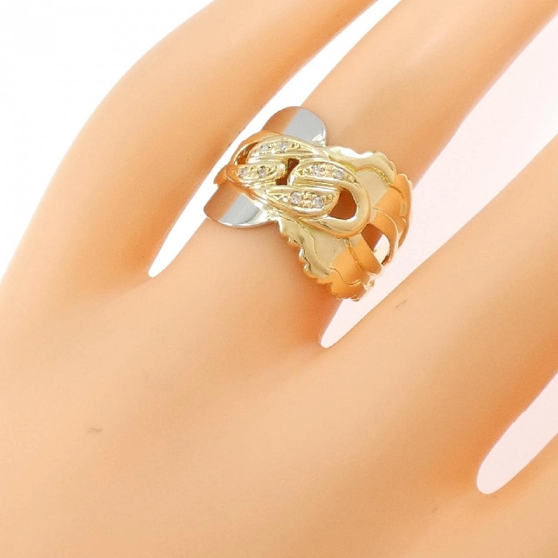 Nhẫn kim cương K18YG/PT900 0.05CT - Hàng hiệu Authentic 851215