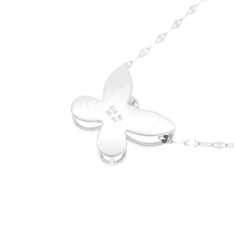 K18WG Bướm Kim Cương Dây Chuyền 0.01CT - Hàng hiệu Chính hãng 860613