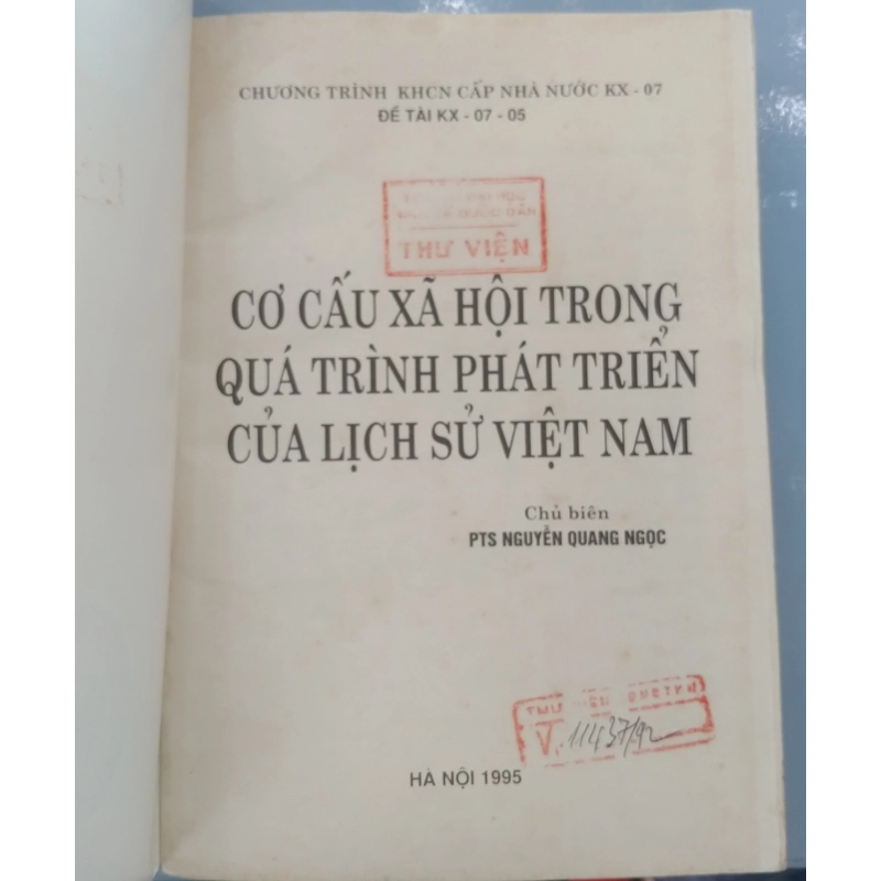 CƠ CẤU XÃ HỘI TRONG QUÁ TRÌNH PHÁT TRIỂN CỦA LỊCH SỬ VIỆT NAM 215267