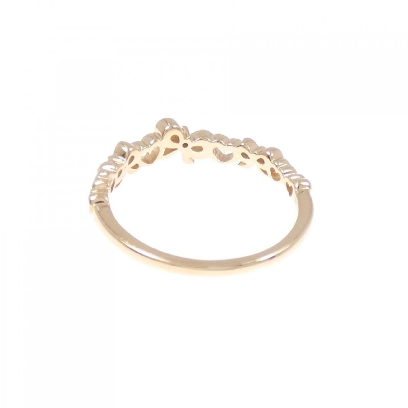 Nhẫn hồng xà cừ K10PG hình trái tim × ruy băng kim cương 666798