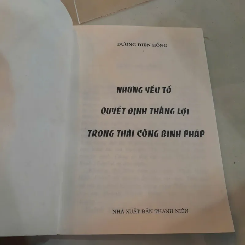 NHỮNG YẾU TỐ QUYẾT ĐỊNH THẮNG LỢI TRONG THÁI CÔNG BINH PHÁP - DƯƠNG DIÊN HỒNG 790544