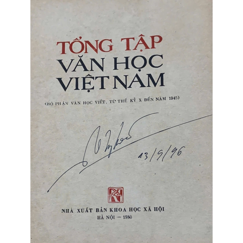 TỔNG TẬP VĂN HỌC VIỆT NAM TỪ THẾ KỶ X ĐẾN 1945 545900