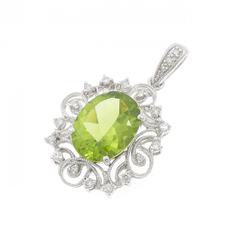 K18WG Peridot Pendant 5.34CT - Hàng hiệu Authentic 866440