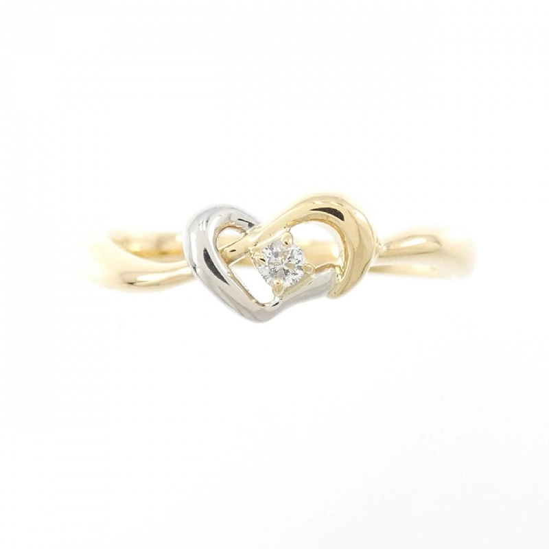 Nhẫn kim cương K18YG/PT900 0.03CT 672864