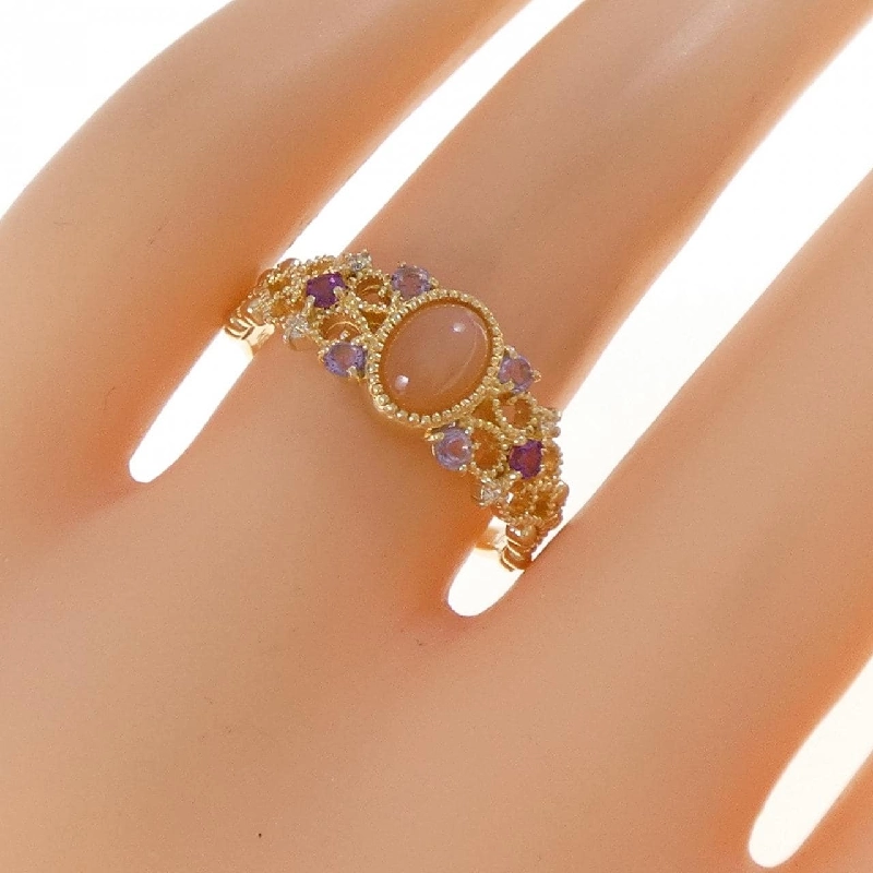 Nhẫn đá màu K18YG - Hàng hiệu Authentic 848205