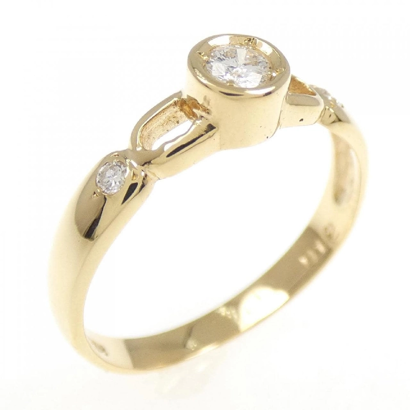 Nhẫn kim cương K18YG 0.12CT 668828