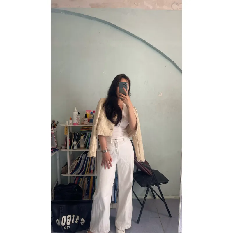 Quần ống rộng cao cạp dễ thương phối nhiều áo thời trang 1007150