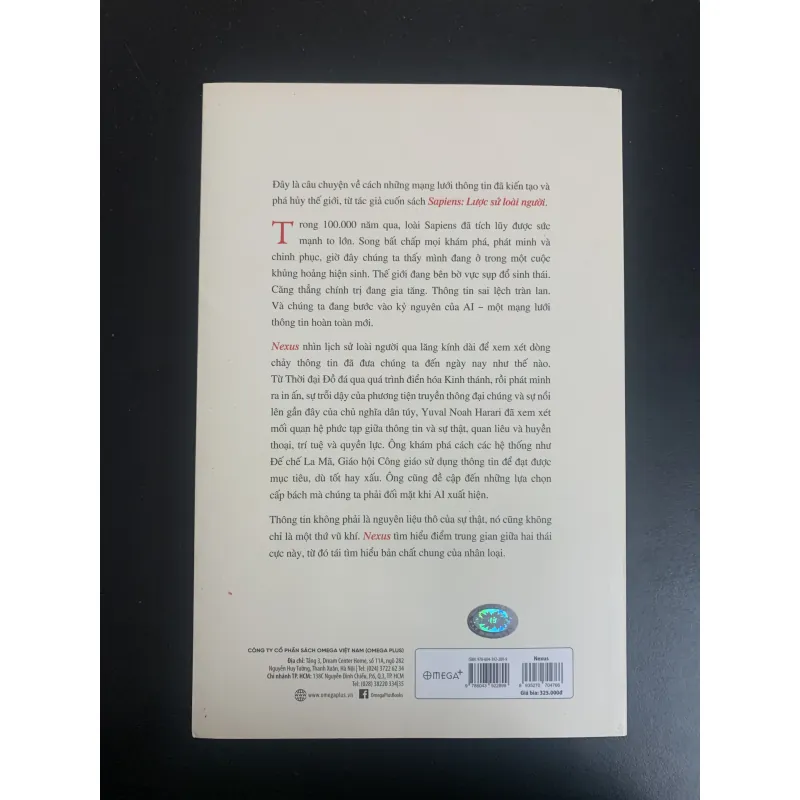 (Sách cũ) Nexus - Lược sử của những mạng lưới thông tin từ Thời đại Đồ đá đến Trí tuệ 972960