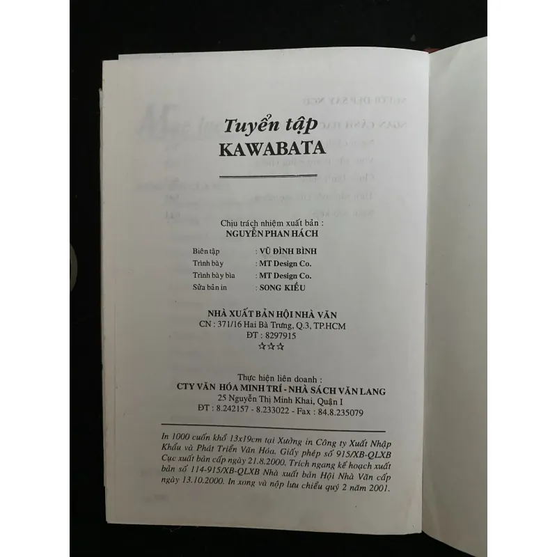 Tuyển tập Y. Kawabata- nxb Hội nhà văn 2000 1030269