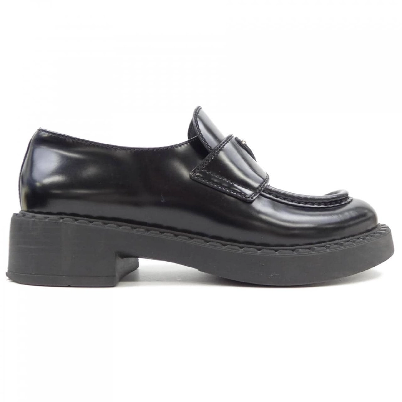 Giày lười Prada PRADA màu chocolate với logo hình tam giác 1D246M 656426