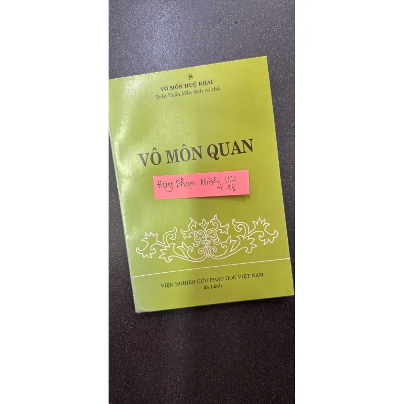 VÔ MÔN QUAN _ Vô Môn Huệ Khai.  Dịch và chú: Trần Tuấn Mẵn. 707838