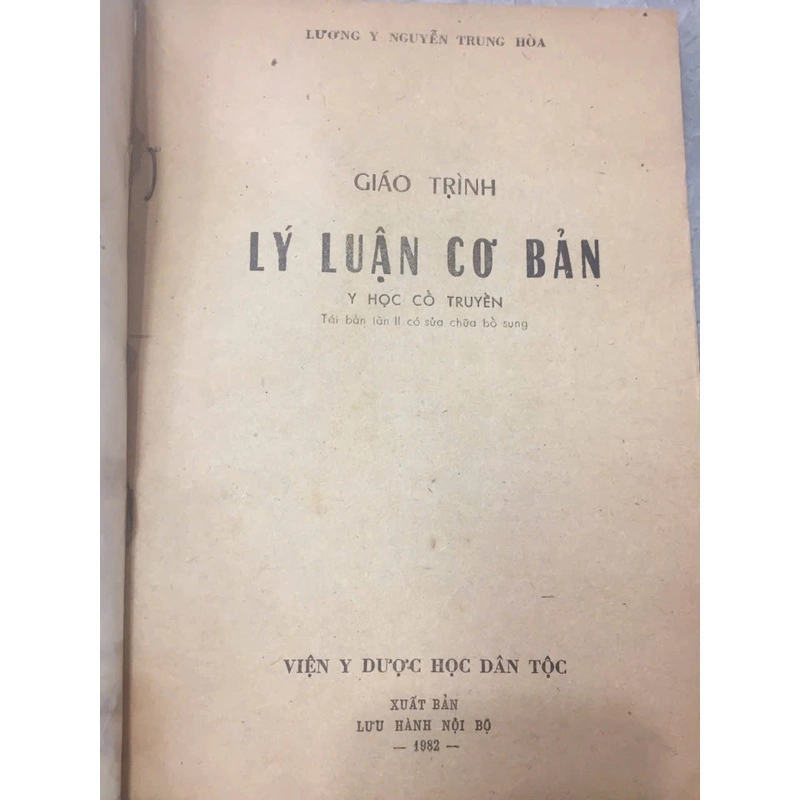 GIÁO TRÌNH LÝ LUẬN CƠ BẢN Y HỌC CỔ TRUYỀN 528965