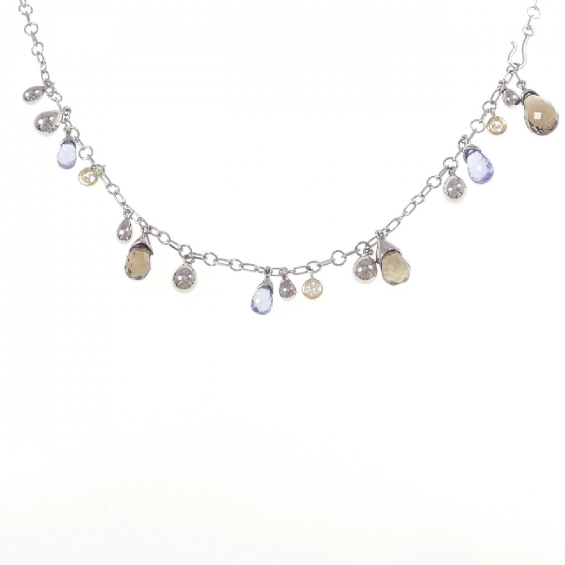 K18WG/K18YG Mặt dây chuyền đá màu - Hàng hiệu Authentic 865884