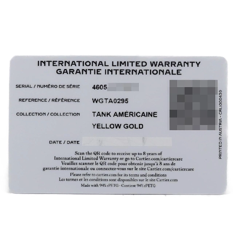Cartier Tank Americaine LM YG WGTA0295 YG tự động - Hàng hiệu chính hãng 881731