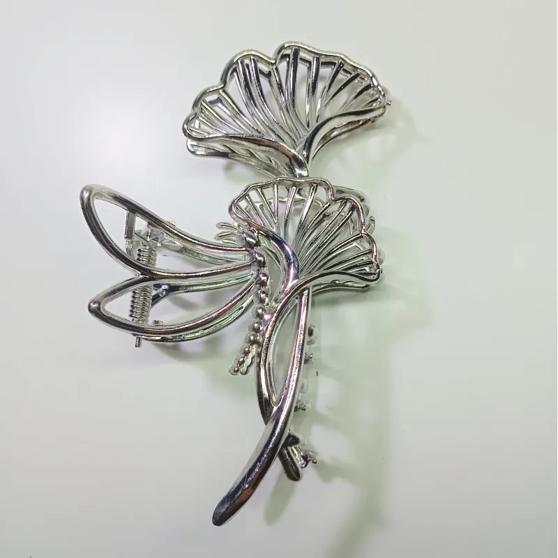 2 kẹp tóc kim loại hình bướm và cánh hoa 756763