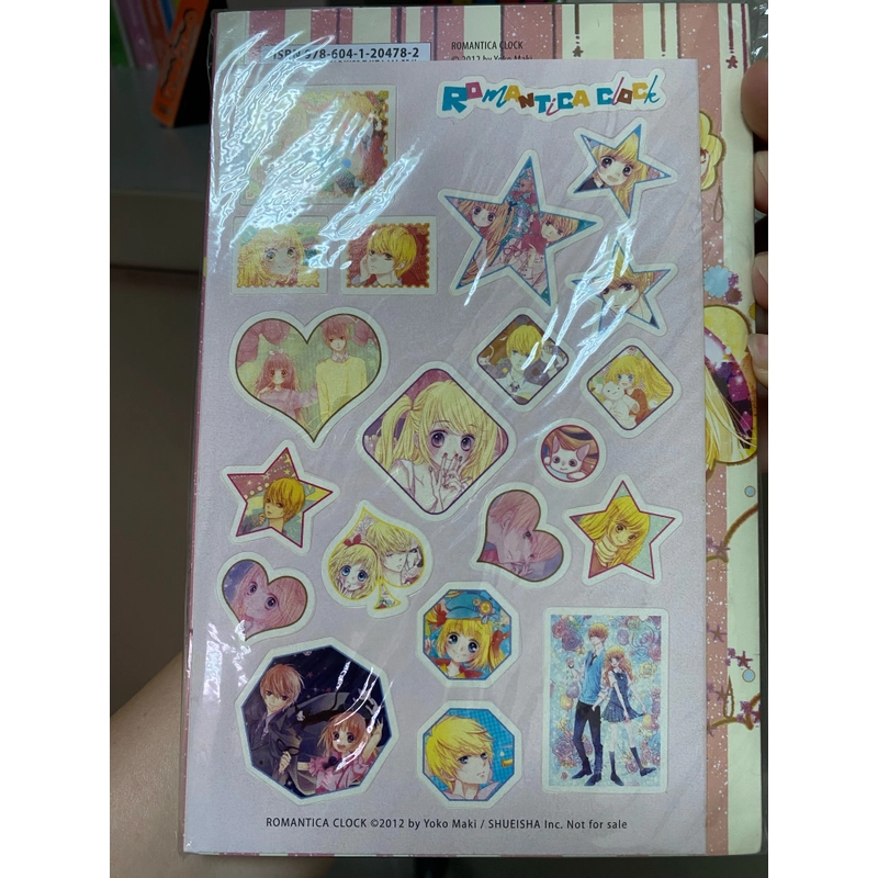 Romatic clock full có card và sticker 458480