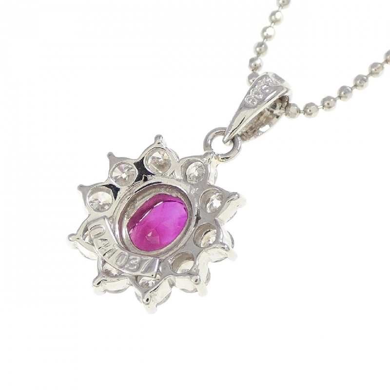 Dây chuyền ruby PT900/PT850 0.41CT - Hàng hiệu Authentic 860818