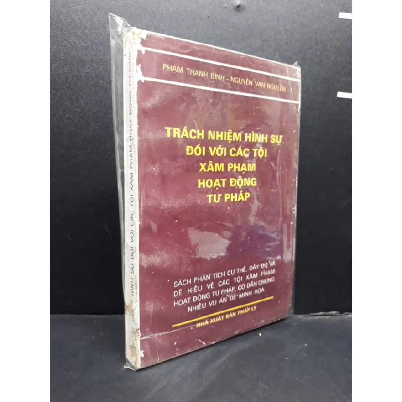 [Phiên Chợ Sách Cũ] Trách Nhiệm Hình Sự Đối Với Các Tội Xâm Phạm Hoạt Động Tư Pháp, rách(có bọc) 2303 424585