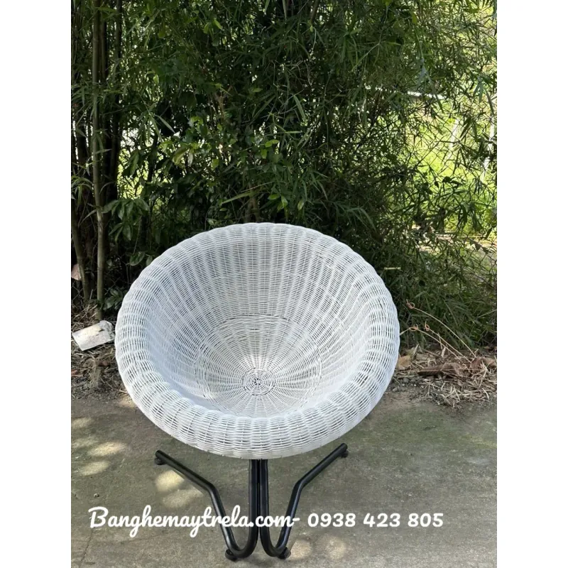Ghế tròn mây nhựa ban công 703696