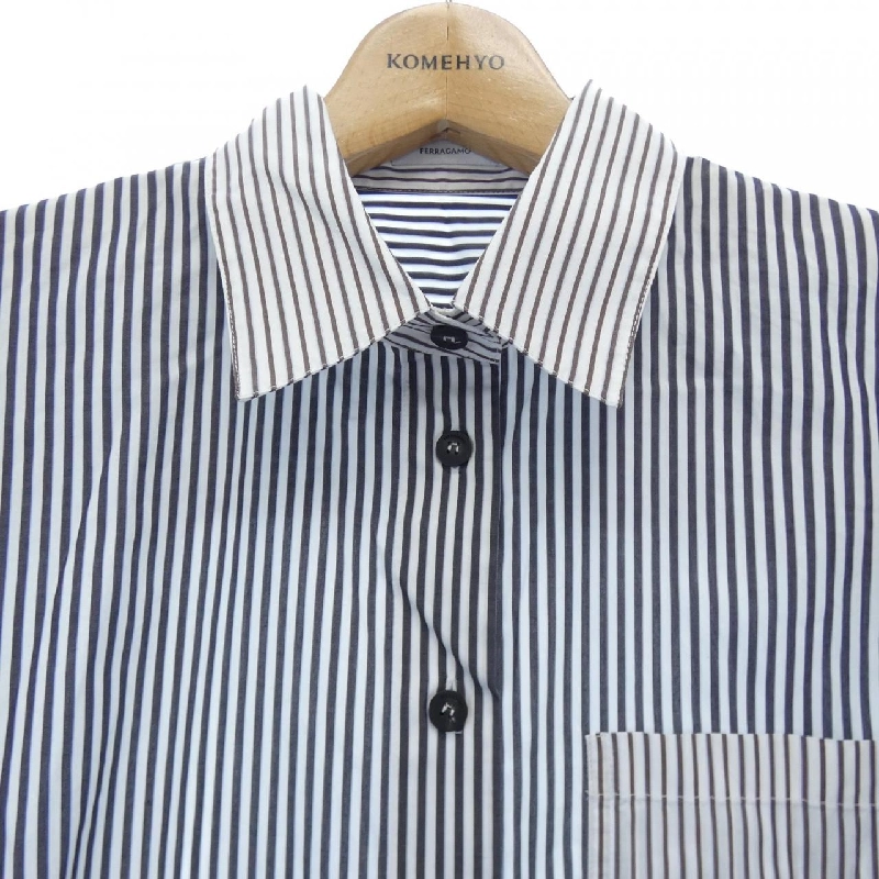 【Mã giảm giá】Áo sơ mi FERRAGAMO 643102