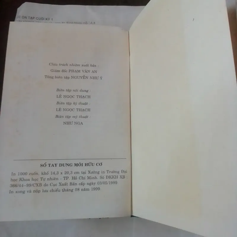 Sổ Tay Dung Môi Hữu Cơ 781125