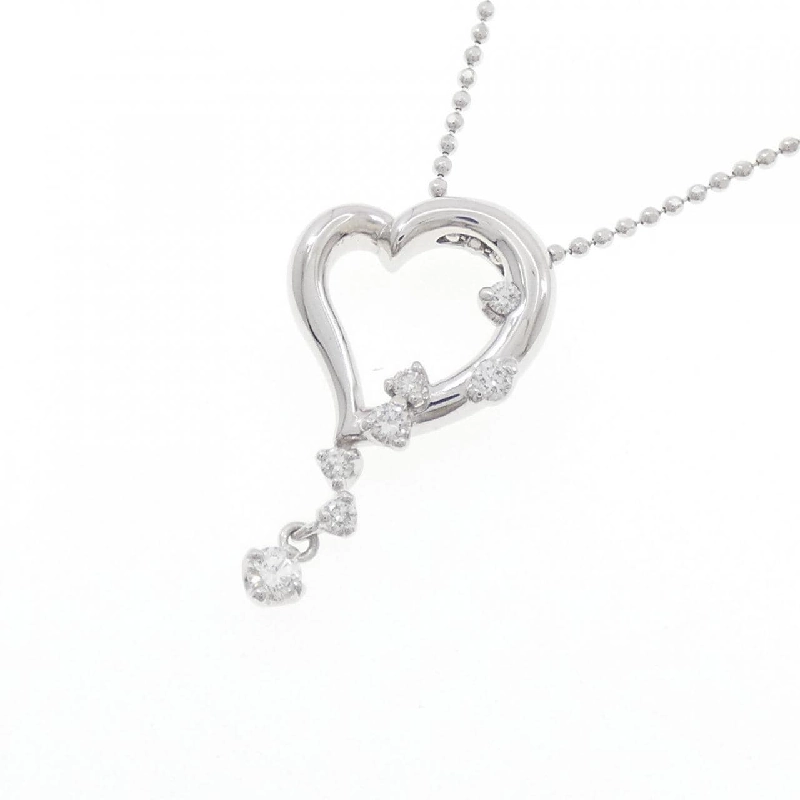 K18WG Dây chuyền kim cương hình trái tim 0.15CT - Hàng hiệu chính hãng 861698