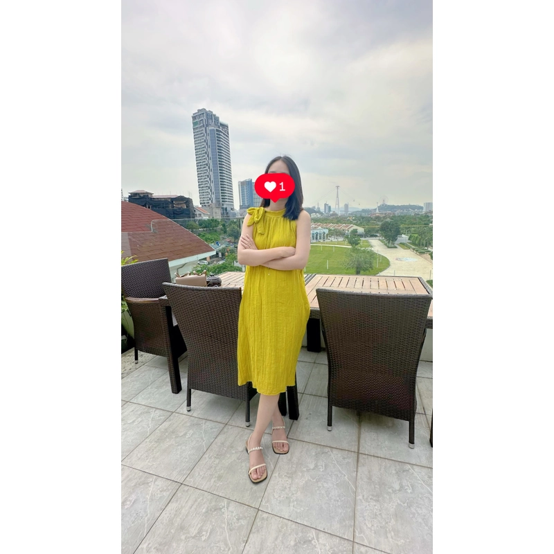 VÁY YẾM CỘT NƠ CỔ SIZE S 525997