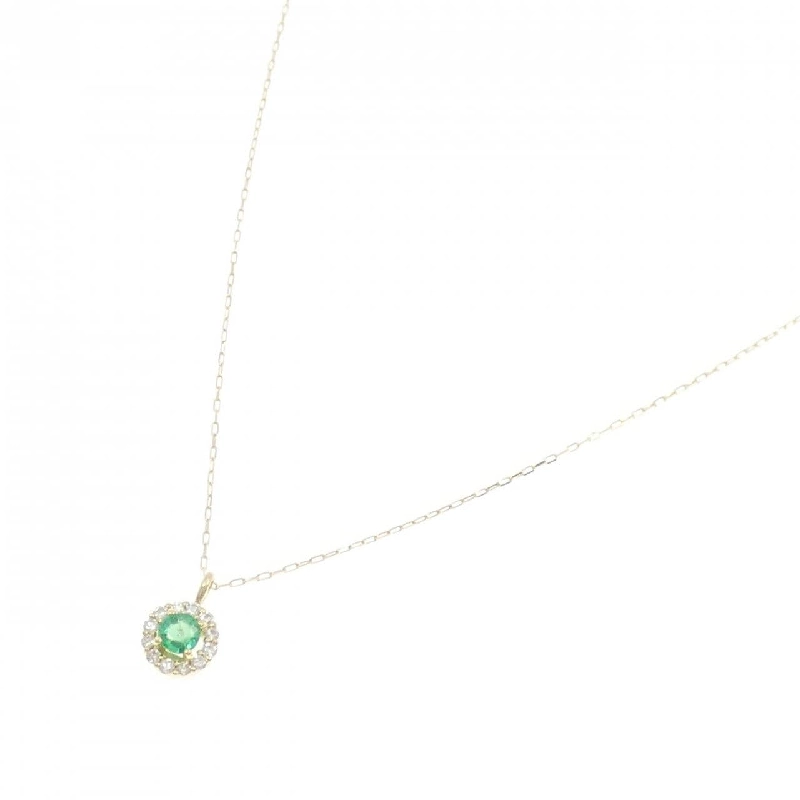 K18YG Emerald Necklace 0.08CT - Hàng hiệu Authentic 858053