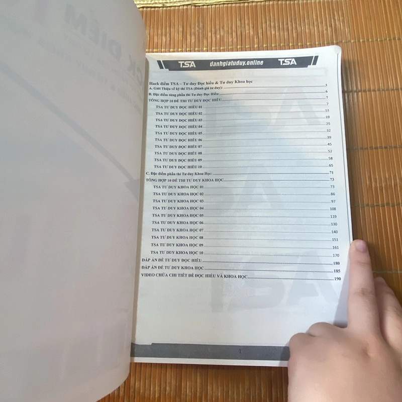Hack điểm TSA, Chinh phục 80+ đánh giá tư duy, Tư duy đọc hiểu và tư duy khoa học 447101