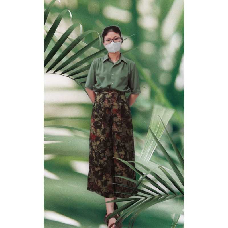 Quần Culottes Nhật họa tiết xinh 11347