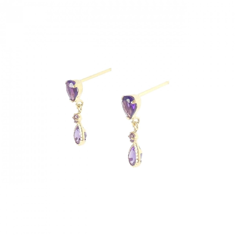 K18YG Amethyst Bông tai - Hàng hiệu Chính hãng 865830