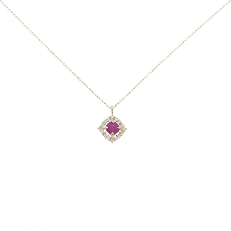 Dây chuyền ruby K18YG 0.25CT - Hàng hiệu chính hãng 866917