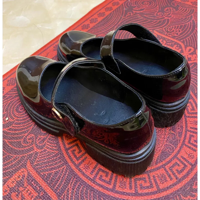 Giầy búp bê nữ da bóng cao 3cm 977538