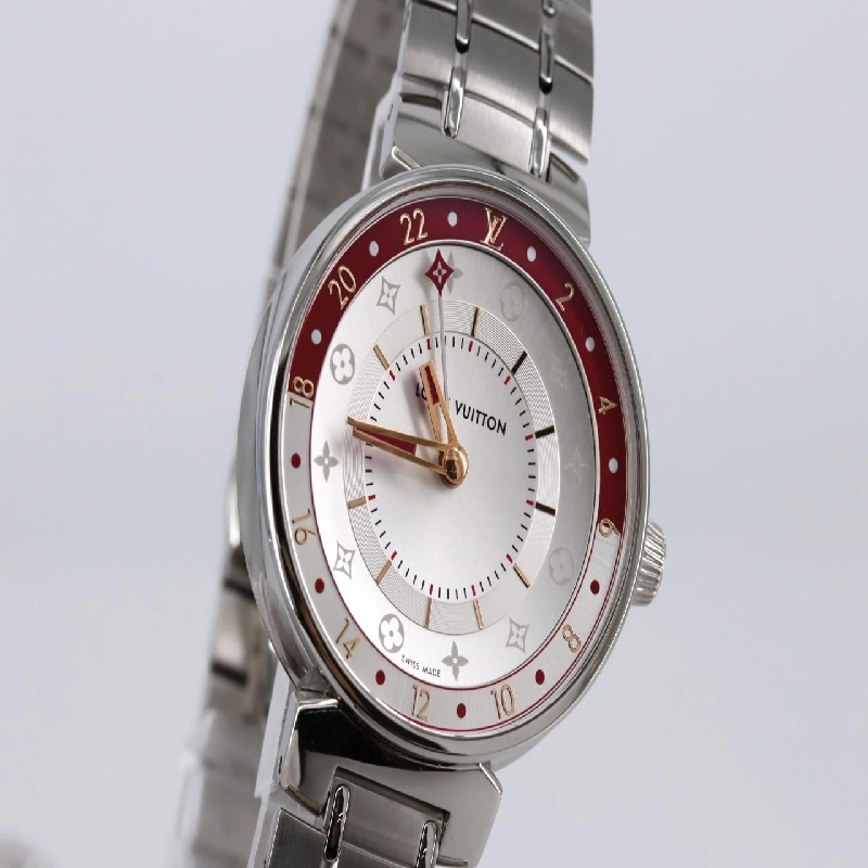 Louis Vuitton Tambour Moon Dual Time QA106 SS Quartz - Hàng hiệu Authentic 873362