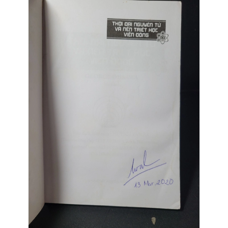 Thời đại nguyên tử & nền triết học viễn đông mới 80% bẩn bìa, highlight, note, chữ ký 2016 Huỳnh Văn Ba HCM2205 SỨC KHỎE - THỂ THAO 919033