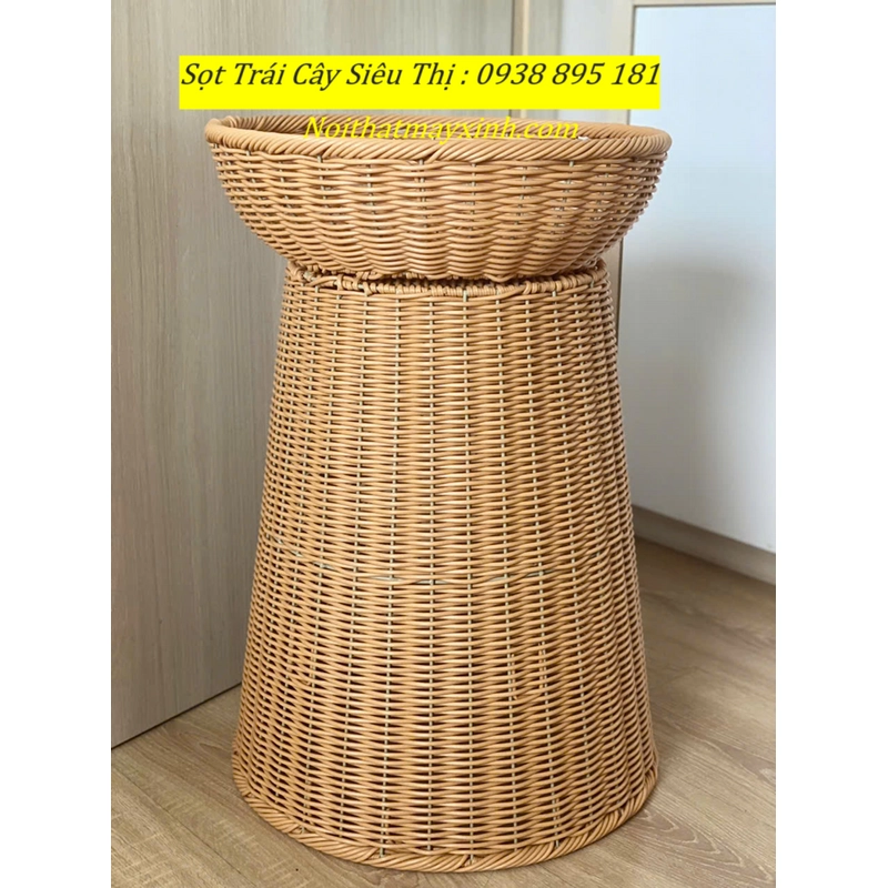 Giỏ mây trưng bày trái cây, giỏ mây đựng trái cây siêu thị chính hãng 478789