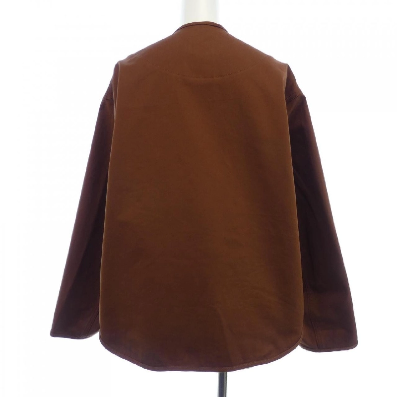 Áo khoác HERMES với chi tiết cưỡi ngựa 5E0163DQ áo khoác không cổ 631917