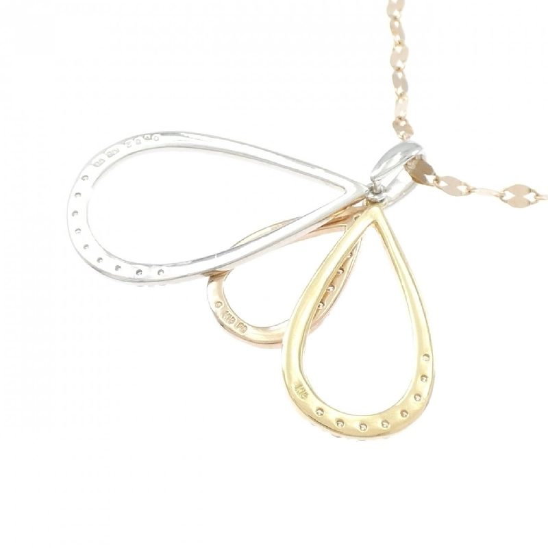 K18 Ba màu Kim cương Dây chuyền 0.32CT - Hàng hiệu Chính hãng 847212