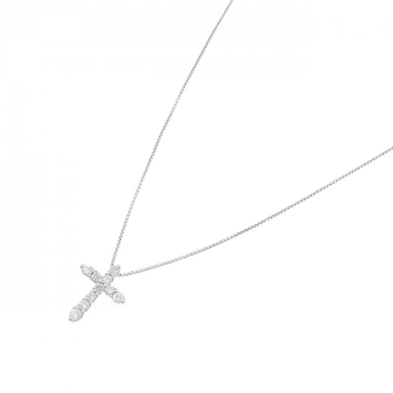 K18WG Dây chuyền kim cương chéo 0.50CT - Hàng hiệu chính hãng 862597