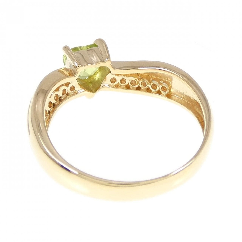 Nhẫn Peridot K18YG hình trái tim 671041