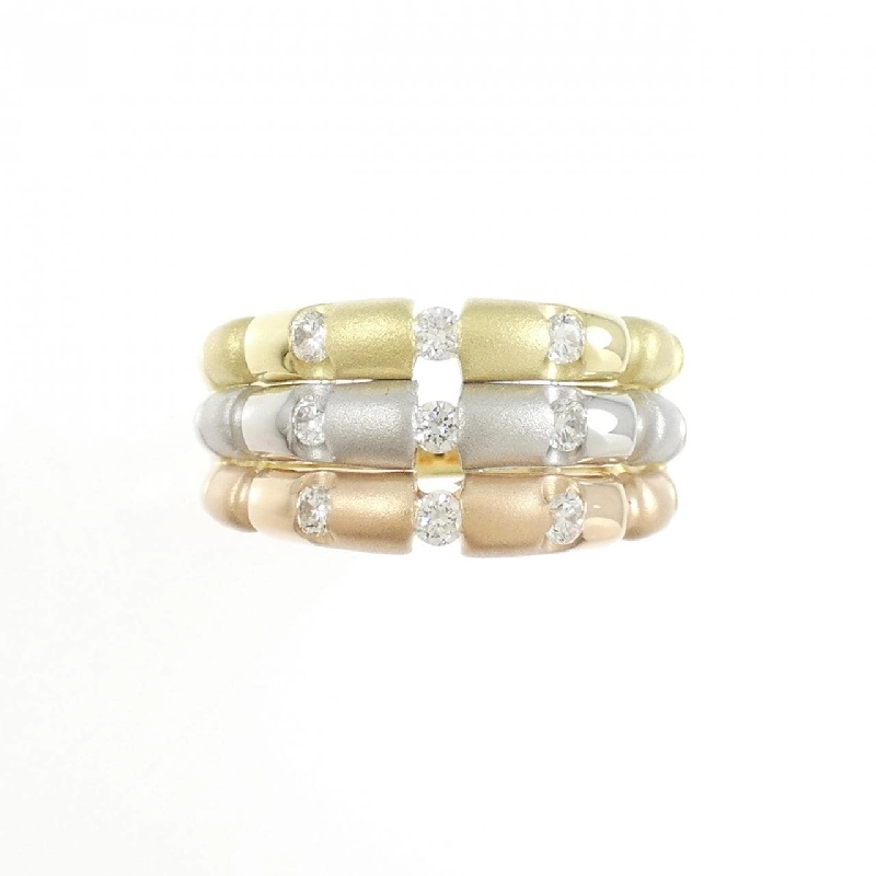 Nhẫn kim cương K18YG/PT900/K18PG 0.20CT 669601