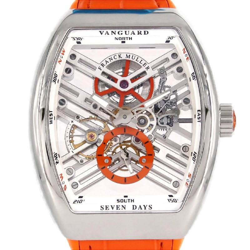 Đồng hồ Frank Muller Vanguard 7 Days Power Reserve Skeleton V45S6SQTACOR SS Cơ - Hàng hiệu Chính hãng 883502