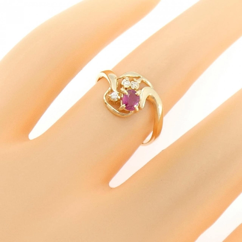 Nhẫn ruby K18YG 667130