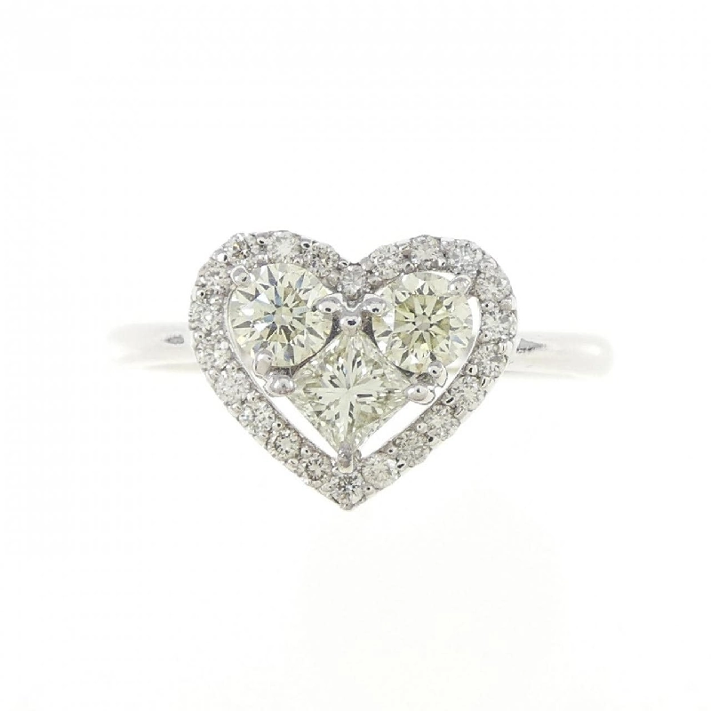 Nhẫn kim cương hình trái tim K18WG 0.67CT 670762